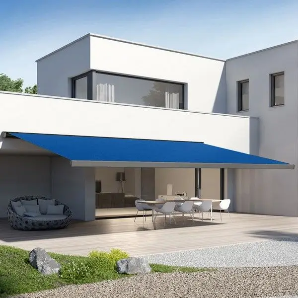 Folding Arm Awnings Art Marine Blue