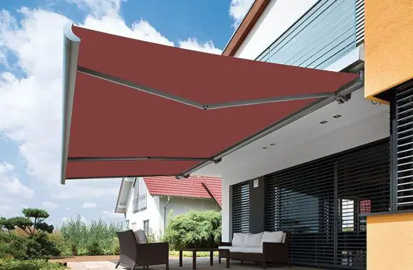 Folding Arm Awnings Vegas Burgundy