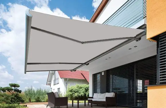 Folding Arm Awnings Vegas Light grey