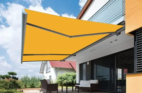 Folding Arm Awnings Vegas Yellow